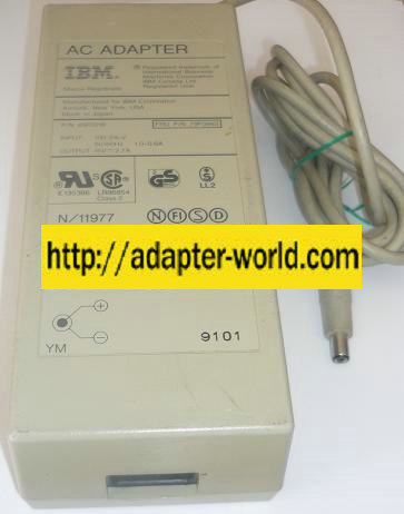 IBM 65F0218 AC ADAPTER 15VDC 2.7A NEW -( ) 3x6.5mm FRU 79F0993
