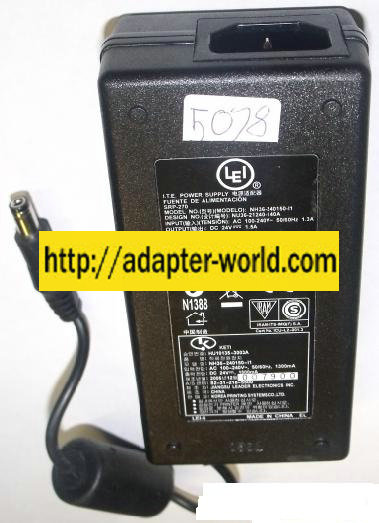 LEI NH36-240150-I1 AC ADAPTER 12VDC 3A NEW -( ) 2x5.5mm STP-103