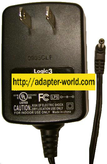 Logic3 PSP535 HK-C113-A05 AC DC ADAPTER 5V 2.5A 3.4mm SWITCHING