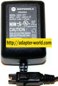 MOTOROLA PLM4992A AC ADAPTER 5.9V DC 350mA POWER SUPPLY