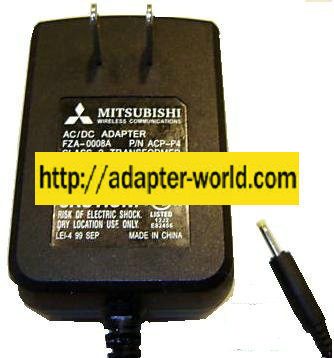MITSUBISHI FZA-008A AC ADAPTER 5.8VDC 480mA WIRELESS COMMUNICATI