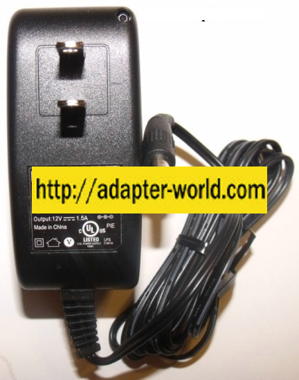 NETGEAR AD661F AC ADAPTER 12Vdc 1.5A 100 - 120VAC ~ 50/60Hz 6