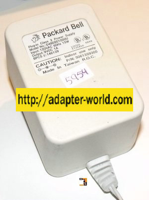 PACKARD BELL D480901000U AC ADAPTER 9VDC 1A NEW 2.x5.5x10mm