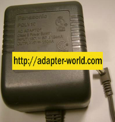 Panasonic PQLV10 AC Adapter 9V 850mA Power Suply cordless phone