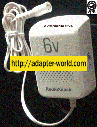 RADIO SHACK 273-1761 AC ADAPTER 6VDC 800mA NEW No Pins POWER SU