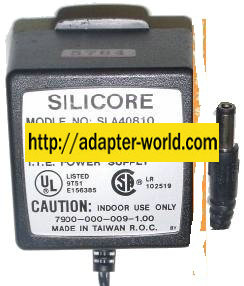 SILICORE SLA40810 AC ADAPTER 8Vac 650mA New ~(~) 120vac 8VA ITE