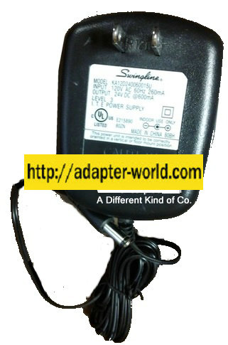 SWINGLINE KA12D240060015U AC ADAPTER 24VDC 600mA New -( )- Stra