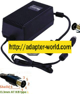 ACIworld SYS1100-7515 AC ADAPTER 15VDC 5A 5Pin 13mm Din 100-240v