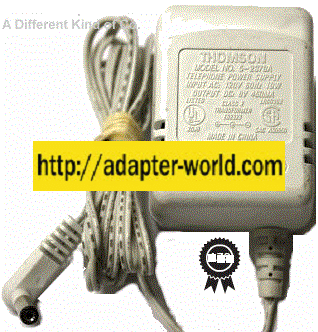 THOMSON 5-2378A AC ADAPTER 9VDC 450mA NEW 2x5.5x10.7mm (-) 90 °