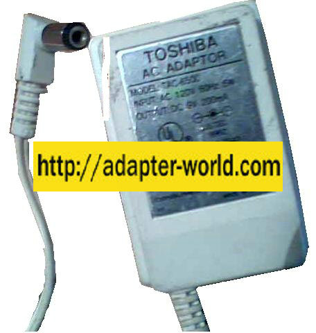 TOSHIBA TAC-6500 AC ADAPTER 9V DC 200mA 90 DEGREE RIGHT ANGLE RO