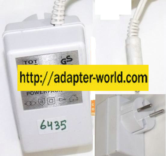 TOTEX AD-0912-VD AC ADAPTER 8Vdc 120mA 3.5mm -( ) Audio MONO PL