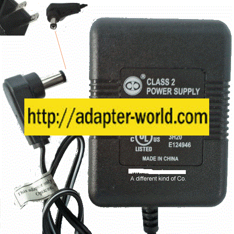 Class 2 Power Supply U120100A31 12V 1A ~(~) 2x5.5mm 90 ° 120VAC 1