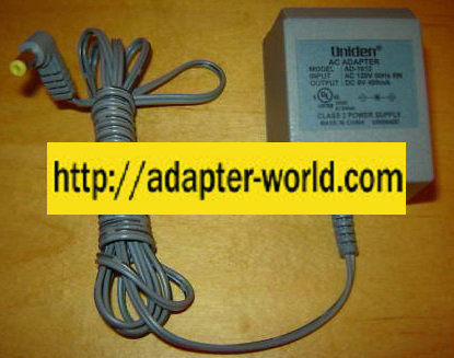 UNIDEN AD-1012 AC ADAPTER 6V DC 400mA CLASS 2 POWER SUPPLY