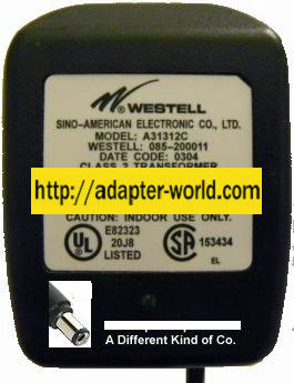 WESTELL A31312C AC ADAPTER 12VAC 1.25A ~(~)~ 2.5x5.5mm 120vac SI