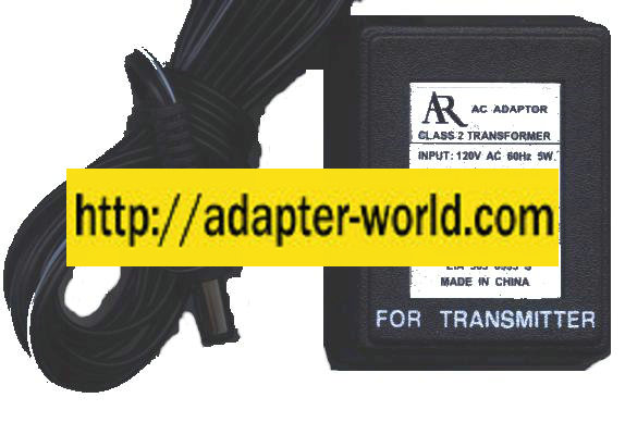 AR 35-12-100 AC Adapter 12Vdc 100mA 4W Power Supply TRANSMITER