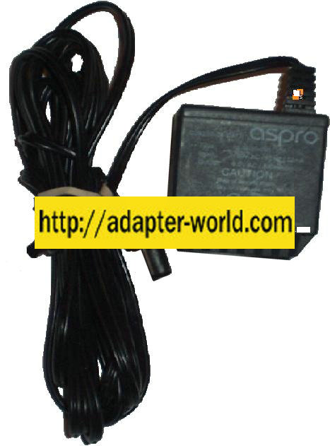 ASPRO C39280-Z4-C477 AC ADAPTER 9.5VAC 300mA POWER SUPPLY CLASS2