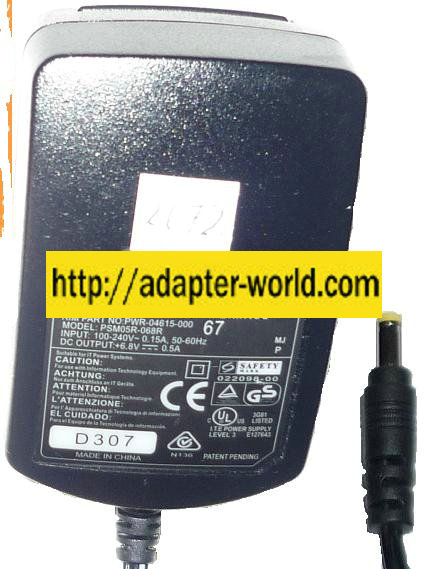 BLACKBERRY PSM05R-068R AC ADAPTER NEW 1.7x4 6.8V DC 0.5A direct