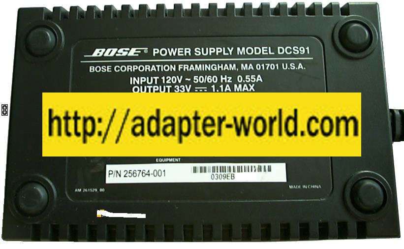 BOSE DCS91 AC DC Adapter 33v 1.1A POWER SUPPLY Original ADAPTOR