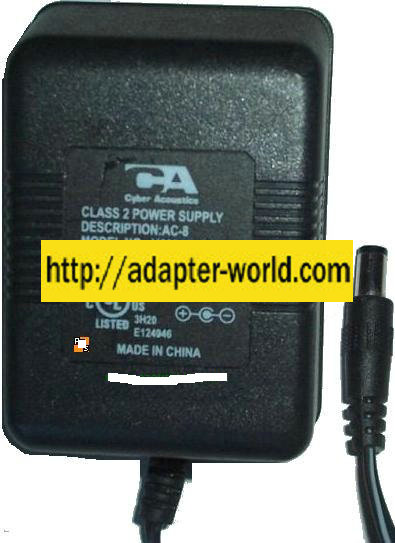 CA U090070D30 AC ADAPTER 9VDC 700mA (-) 2x5.5mm 120vac New AC