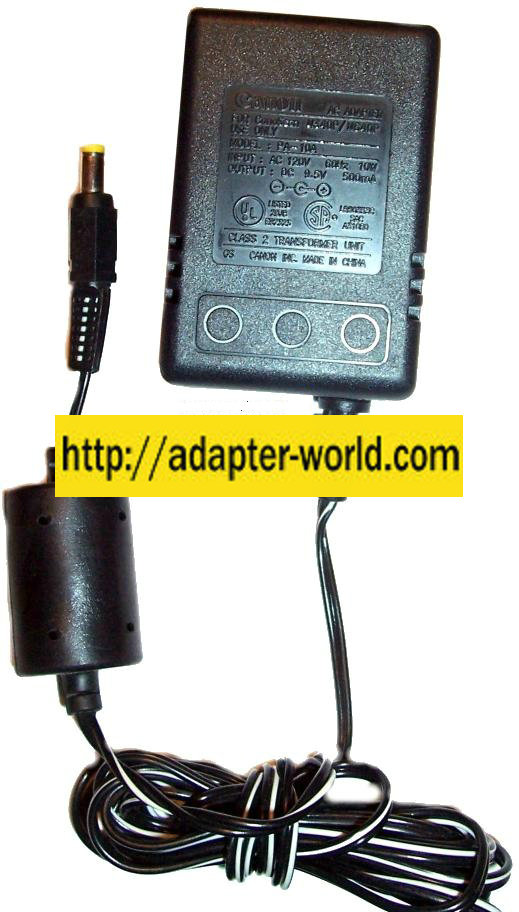CANON PA-10A AC ADAPTER 9.5VDC 300mA FOR CanoScan N340P/N640P