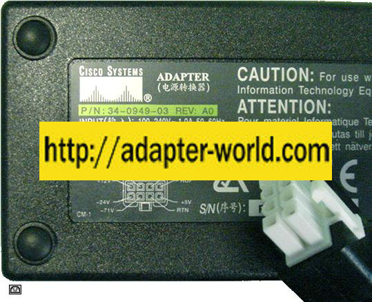 CISCO 34-0949-03 AC ADAPTER 5V 12VDC -12V -24V -71V 29W Power su