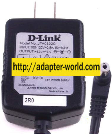 D-Link JTA0302C AC ADAPTER 5VDC 3A -( )- 2x5.5mm 100-120vac New