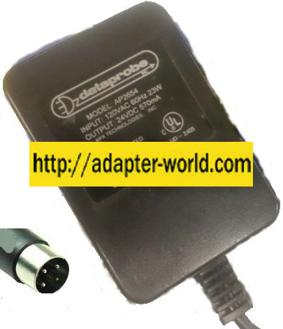 Dataprobe AP2654 AC ADAPTER 24V DC 570mA 3Pin Din Class 2 Transf