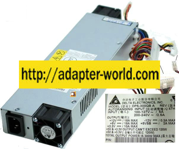 Delta DPS-300QB A 300W ATX Power Supply Server PSU Desktop Dual