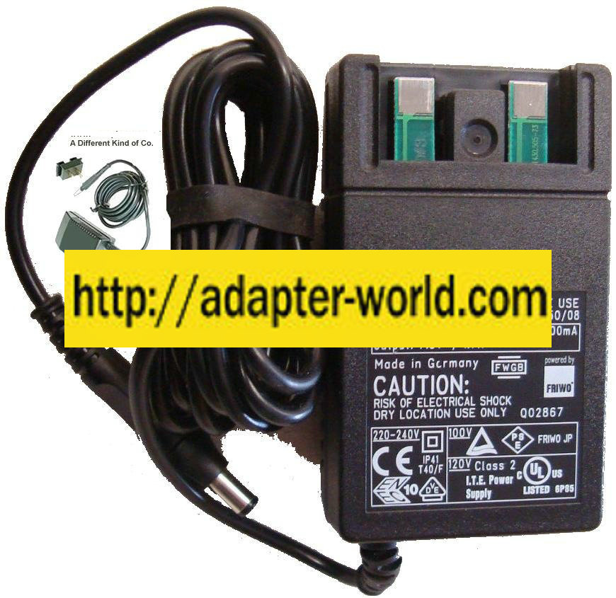 Fit FWGB FW75550/08 AC ADAPTER 7.5VDC 1.7A -( ) 2x5.5mm New 100