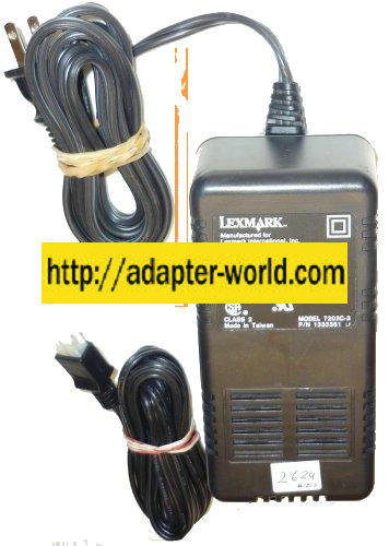 Lexmark 7202C-3 AC ADPTER 5VDC 1.5A 3Pin Printer 1333561 POWER M