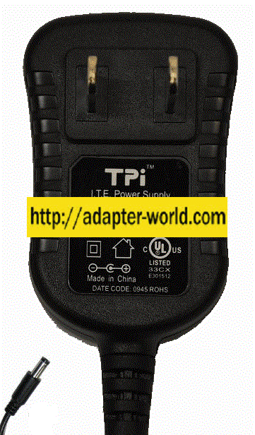 TPI EGTSA-120050WUY AC Adapter 12vdc 500ma -( ) 2x5.5mm New 100