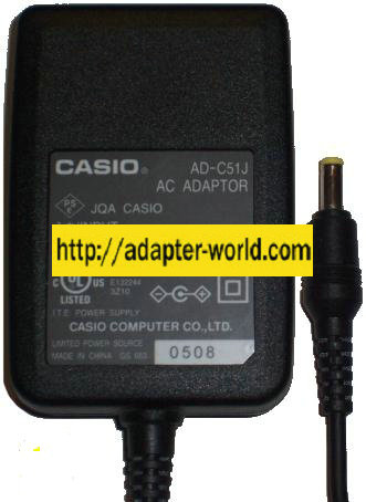 CASIO AD-C51J AC ADAPTER 5.3VDC 650mA POWER SUPPLY