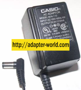 CASIO M/N-110 AC ADAPTER AC9V 210mA NEW 1.9 x 5.5 x 19mm