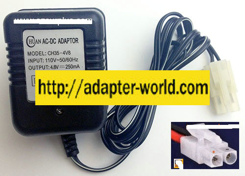 CHUAN CH35-4V8 AC ADAPTER 4.8V DC 250mA NEW 2PIN MOLEX POWER