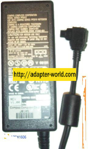 COMPAQ PP2012 AC ADAPTER 15VDC 4.5A 36W POWER SUPPLY FOR SERIES