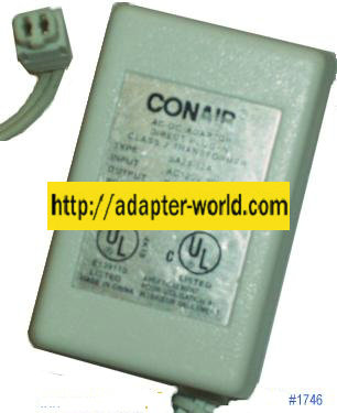 CONAIR SA28-12A AC ADAPTER 4.4VDC 120mA 4.8W POWER SUPPLY