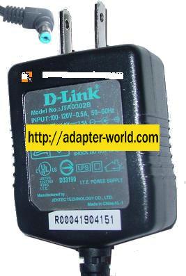 D-LINK JTA0302B AC ADAPTER 5Vdc 2.5A -( ) 2x5.5mm 90 ° 120vac NEW