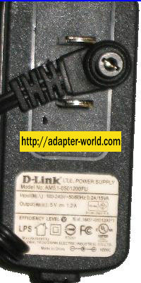 D-LINK AMSI-0501200FU AC ADAPTER 5Vdc 1.2A New -( ) 2x5.5mm 100
