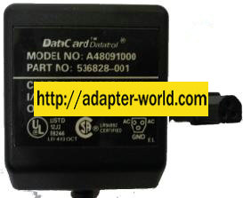 DATACARD A48091000 AC ADAPTER 9VAC 1A POWER SUPPLY