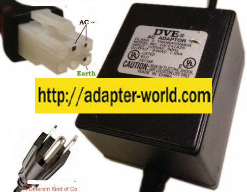 DVE DV-241A25 AC ADAPTER 24VAC 1.25A NEW 6pin MOLEX POWER SUPPL