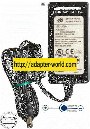 ENG EPA-241DAN-12 AC ADAPTER 12VDC 2A New (-) 2x5.5mm 100-240 ENG EPA-241DAN-12 AC ADAPTER 12VDC 2A New (-) 2x5.5mm 100-240
