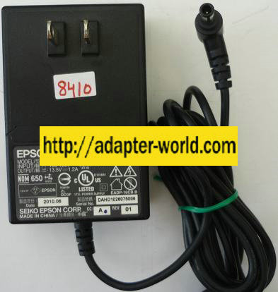 EPSON A392UC AC ADAPTER 13.5VDC 1.2A NEW -( ) 3.5x5mm PRINTER S