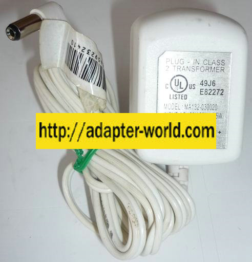 MA132-030020 AC ADAPTER 3VDC 200mA NEW -( ) 2x5.5mm ROU