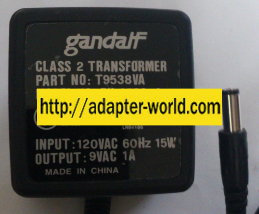 GANDALF DV-9750-4 AC ADAPTER 9V 1A NEW -( )- 2x5.5x12mm