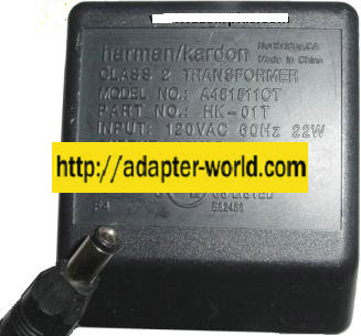 Harman Kardon A481511OT AC ADAPTER 15VAC 1.1A ~(~) 2.5x5.5mm 120