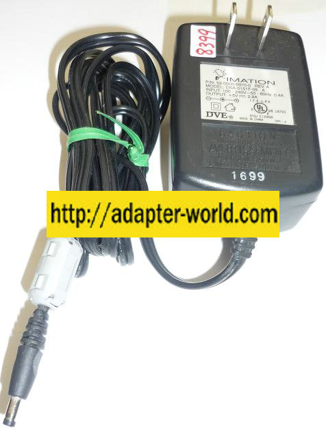 IMATION DSA-0151F-05 AC ADAPTER 5VDC 2.8A NEW -( ) 1.7x4mm DVE