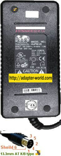 IPS HUP40-12 AC ADAPTER 12VDC 3.3A NEW 5PIN 13mm DIN ITE POWER