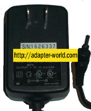 KINGPRO KAD-01050121 AC DC ADAPTER 5V 0.2A-2.5A POWER SUPPLY