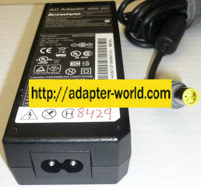 LENOVO 42T4438 AC ADAPTER 20V DC 4.5A 90W NEW 5.5x7.8x11mm LAPT
