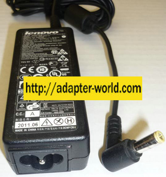 LENOVO ADP-40NH B AC ADAPTER 20V DC 2A NEW -( ) 2.5x5.5mm POWER
